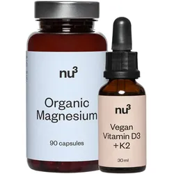 nu3 Bio Magnesium + Vegan Vitamin D3 + K2