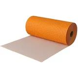 Entkopplungsmatte aus Polyethylen-Kunststoff mit elektrischer Membran, wasserdicht und permanent, für Boden, 30 m, Orange (1 m x 30 m = 30 m2)