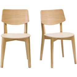 Vintage-Stühle aus hellem Holz (2er-Set) AVEA