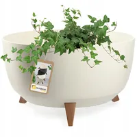 Kadax Blumentopf aus Kunststoff mit drei Einsteckstützen, 47 cm,