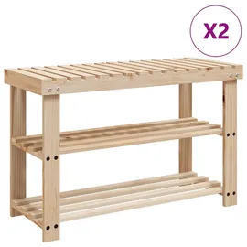 vidaXL Schuhbank 70 x 45 x 70 cm braun / braun
