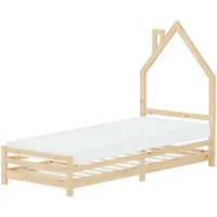 ML-Design Kinderbett Haus 90x200 cm mit Matratze H:10cm, Hausbett