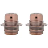 vidaXL Lampenfassungen 2 Stk. Rot-bronze E27 Vidaxl