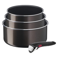 Tefal Ingenio Easy Plus Kochtopf-Set, 3-teilig, 16/18/20 cm (1,5/2,1/3 l) + abnehmbarer Griff, stapelbar, antihaftbeschichtet, für alle Herdarten außer Induktion, hergestellt in Frankreich L1509102