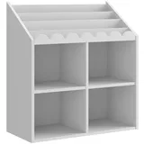 OEM Kinderbücherregal Book Nook 71 x 76 x 33 cm MDF/Spanplatte weiß