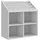 OEM Kinderbücherregal Book Nook 71 x 76 x 33 cm MDF/Spanplatte weiß