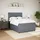 vidaXL Boxspringbett 140 x 200 cm Dunkelgrau