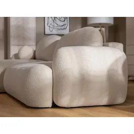 Mirjan24 Eckcouch Boucle 2-Sitzer Beige