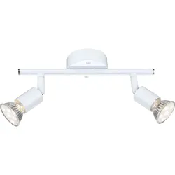 LED Decken Lampe Leuchte Metall Weiß Glas Spots Beweglich Beleuchtung Büro Küche