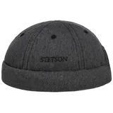 Stetson Schiebermütze (1-St) Baumwollmütze mit Umschlag schwarz L (58-59 cm)