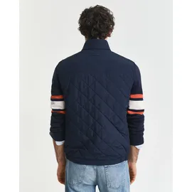 GANT Steppweste "QUILTED WINDCHEATER VEST", Herren, Gr. S, blau (evening blau), Web, Obermaterial: 100% Polyester, unifarben, normal hüftbedeckend, Westen Steppweste, mit Wattierung aus recyceltem Polyester
