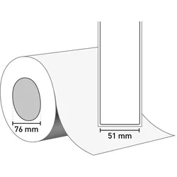 Kraft Paper Brown Label (Kraftpapier-Etiketten) braun / permanent / 76 mm Kern MKZ 10141