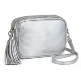 COLLEZIONE ALESSANDRO Umhängetasche Leder Silber