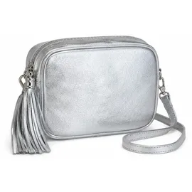 COLLEZIONE ALESSANDRO Umhängetasche Leder Silber