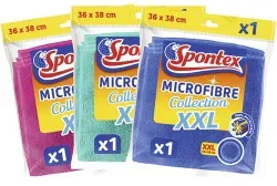 Spontex Microfibre Economic Allzwecktuch 19780026  , 1 Packung = 1 Tuch, farbig sortiert