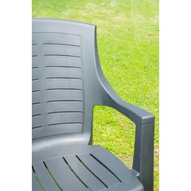 PROGARDEN Talia Stapelsessel 56 x 63,5 x 96 cm anthrazit