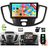 ESSGOO DAB+ 32/64G Für Ford Transit 2015-2018 Android 14 CarPlay GPS Navi Autoradio (DAB+ (optional), 4+64GB(optional), RDS, FM, Carplay Android Auto Bluetooth EQ USB GPS Navi WIFI Touchscreen)