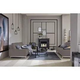 creation by rolf benz 3-Sitzer "CR.450, Designsofa, Loungesofa", beige (beigegrau 534, 26), B:204cm H:85cm T:95cm, Jacquard-Flachgewebe Diane 1 Q2 (55% Polyacryl 45% Polyester), CREATION BY ROLF BENZ, Sofas, Armlehne niedrig, Fuß chromfarben glänzend, Breite 204 cm