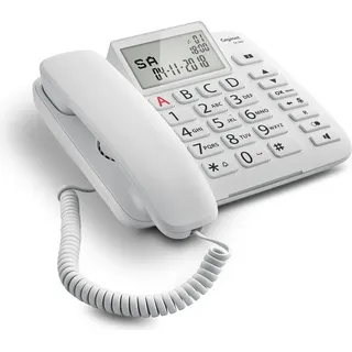 Gigaset DL380 Weiß Analoges Tischtelefon mit Freisprecheinrichtung und Anrufer-ID - Weiß