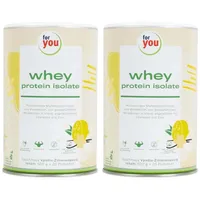 FOR YOU whey protein isolate Vanille-Zitronenquark 2x 2x600 g Pulver
