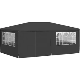 vidaXL Profi-Partyzelt 4 x 6 m inkl. 4 Seitenteile Anthrazit