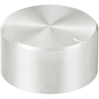 TRU Components TC-11696476 Drehknopf mit Knopfmarkierung Silber (Ø x