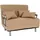 Mendler Schlafsessel HWC-K29, Klappsessel Schlafsofa Gästebett Relaxsessel, Liegefläche 186x97cm Stoff (270g/m2) ~ creme-beige