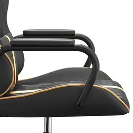 vidaXL Gaming-Stuhl Kunstleder Gold und Schwarz