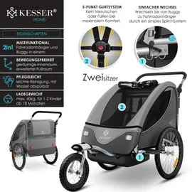 Kesser Kinderanhänger grau 2018