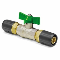 Pipetec Steckfitting Kugelhahn für Trinkwasser, grün