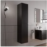 Bernstein AVA Hochschrank 35 x 35 x 170 cm Schwarz Glas/Holz/MDF