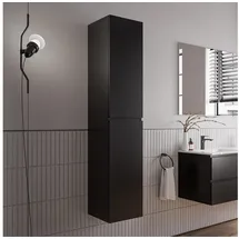 Bernstein AVA Hochschrank 35 x 35 x 170 cm Schwarz Glas/Holz/MDF