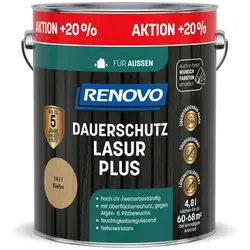 RENOVO Dauerschutzlasur »PLUS«, lmh 4,8L, kiefer 1411 Aktion +20 Proz. - braun