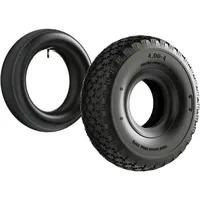 Wiltec Reifen für den Aufsitzmäher 11x4,00-4 4pr mit Schlauch und geradem Ventil