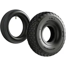 Wiltec Reifen für den Aufsitzmäher 11x4,00-4 4pr mit Schlauch und geradem Ventil