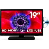 MEDION 47 cm (19 Zoll) HD Fernseher mit DVD-Player (perfekt für Camping Wohnmobil LKW Garten, 12V KFZ Car-Adapter, Triple Tuner Receiver, HDMI, USB, MD 819001)