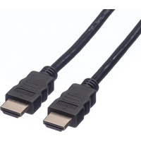 Roline HDMI High Speed Kabel mit Ethernet, TPE, Schwarz