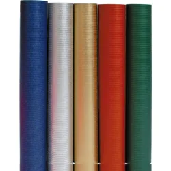 Clairefontaine 60x 60 Rollen einfarbiges Geschenkpapier 2x0 ,70m, Kraftpapier 60g, im Kartondisplay, sortiert - Sortierung 224499C