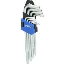 BRILLIANT TOOLS BT044009 Winkelschraubendreher-Set T 10, T 15, T 20, T 25, T 27, T 30, T 40, T 45, T 50 9teilig mit Bohrung, TX10 - TX50