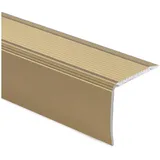 Floordirekt KARAT Selbstklebendes Stufenkantenprofil Integral Form L - Treppenkantenprofil Gold 30 x 35 x 900 mm