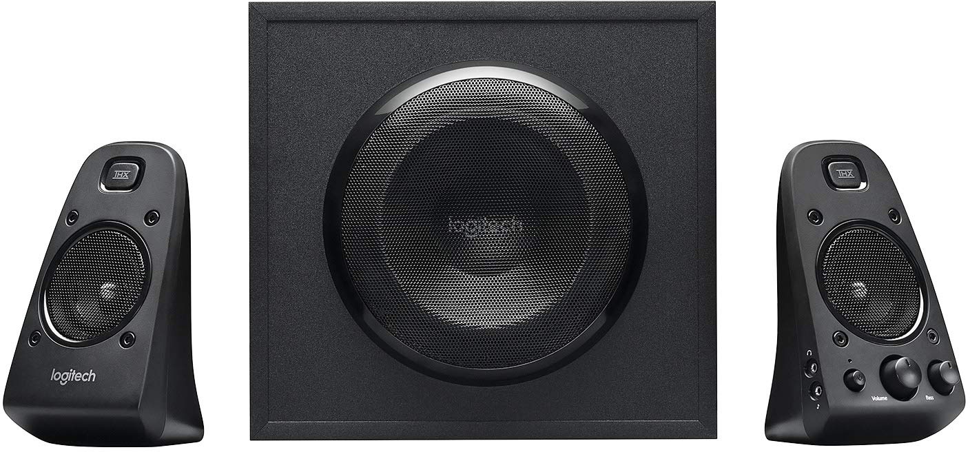 Logitech Z623 Lautsprecher-System mit Subwoofer, Satter Bass, 400 Watt Spitzenleistung, THX-Zertifiziert, 3.5mm & Cinch-Eingänge, Multi-Device, EU Stecker, PC/PS4/Xbox/TV/Smartphone/Tablet - Schwarz
