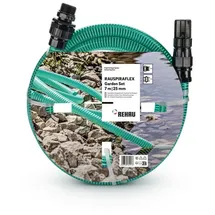 Rehau Saugschlauch-Garnitur RAUSPIRALFLEX 7 m transparent grün