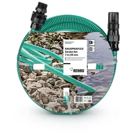 Rehau Saugschlauch-Garnitur RAUSPIRALFLEX 7 m transparent grün