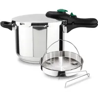 Magefesa DYNAMIC – Schnellkochtopf 6L + Korb, Edelstahl 18/10, Energieeffizient, Für alle Herdarten, Induktion