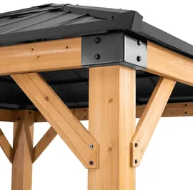 Sunjoy Gazebo Rapi Zedernholz 273 cm x 273 cm Anthrazit FSC®