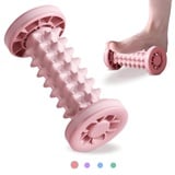 Igelball Fußmassage, Fußmassagegerät für Plantarfasziitis, Kieselgel Fussroller für Plantarfasziitis und Fuß Schmerzen, Stressreduzierung und Entspannung (Rosa)