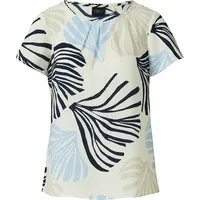s.Oliver Crêpe-Bluse mit All-over-Print und Schmuckkante Mehrfarbig XS