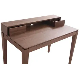 Miliboo Design-Schreibtisch mit Fächern aus Nussbaumholz SEKRET