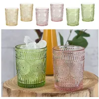 Cepewa Trinkglas 6er Set 'Mandala' Ø8x10cm 300ml Glas klar
