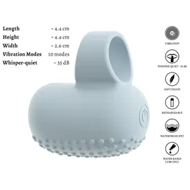 beau coeur Fingervibrator „KIREMO“ mit 10 Vibrationsmodi, blau